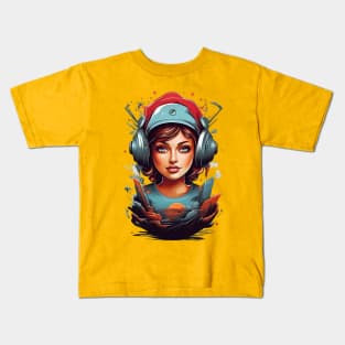 cute girl face Kids T-Shirt